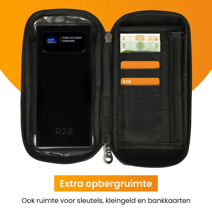 Telefoonhouder Fiets +Powerbank 10000 mAh