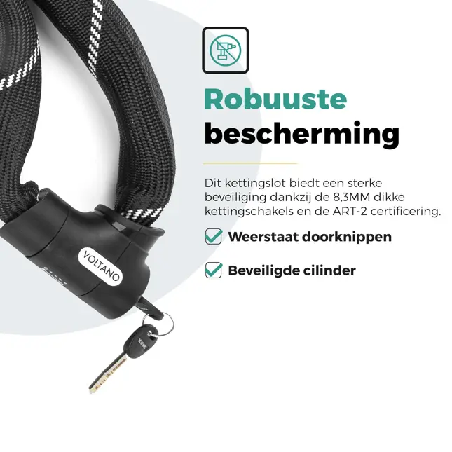 Voltano ART2 kettingslot luxe slotkop