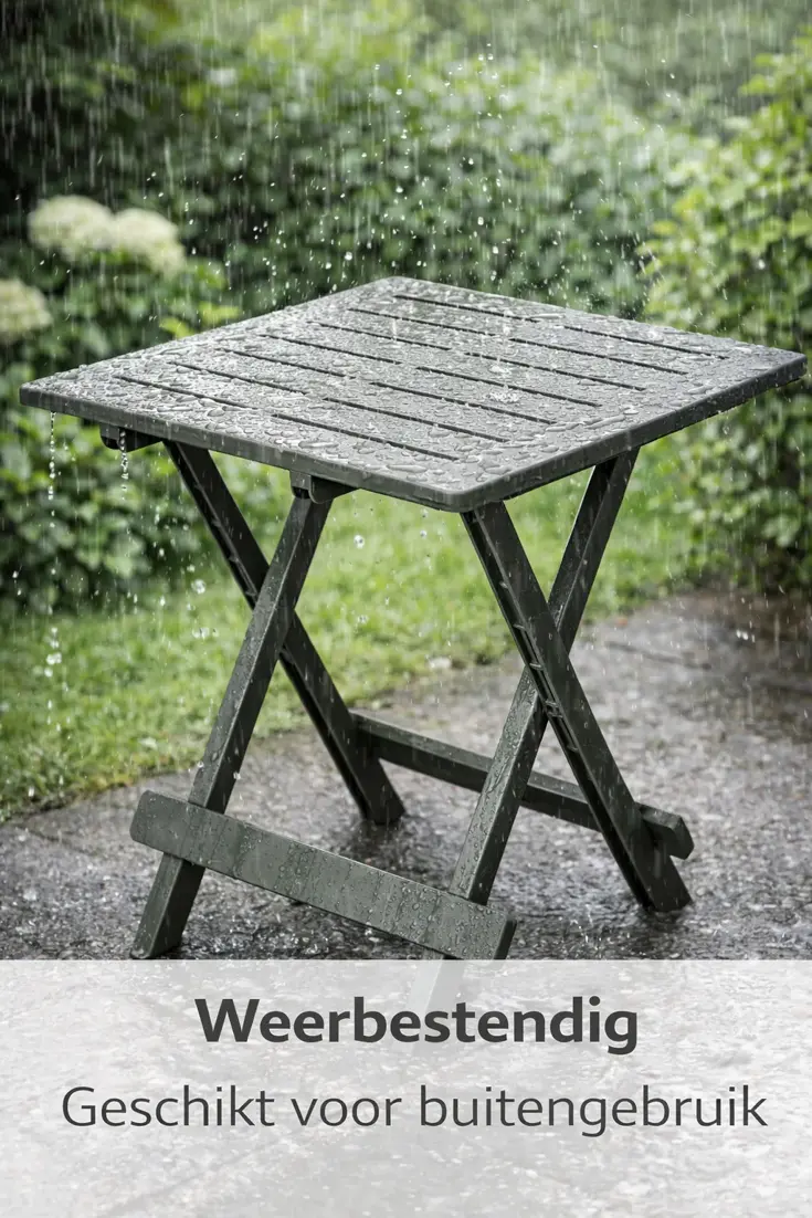Inklapbare Bijzettafel groen 43x45 cm