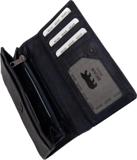 Sweety - XL portemonnee - Leer - Drukknoop