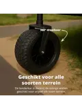 Bolderkar Deluxe met dak - 100L - 130KG - Zwart