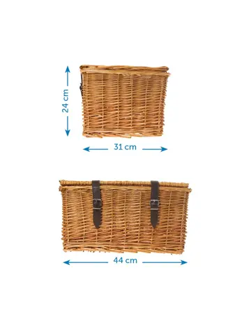 Natuurlijke rieten mand met deksel, Maxi