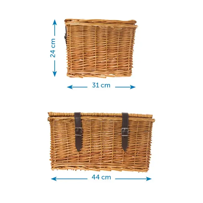 BRN natuurlijke rieten mand met deksel, Maxi
