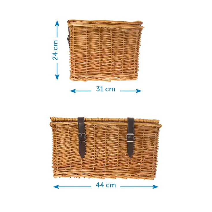 BRN natuurlijke rieten mand met deksel, Maxi