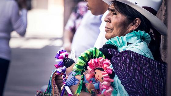 Mexican indigenous woman with traditional dress