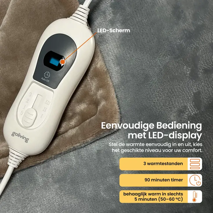 Elektrische Fleece Deken - 160x120cm