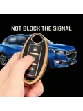TPU Sleutelhoesje voor Nissan goud A3B