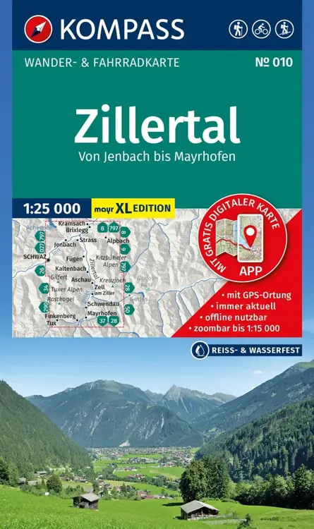 Wandelkaart WK010 Zillertal