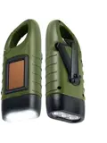 Zaklamp- Solar & Hand Crank - 3 LED
