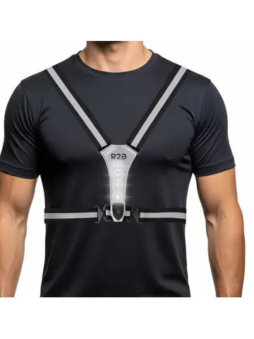 Hardloopvest met verlichting oplaadbaar