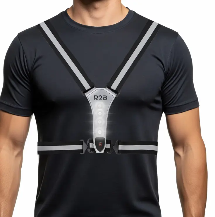 Hardloopvest met verlichting oplaadbaar