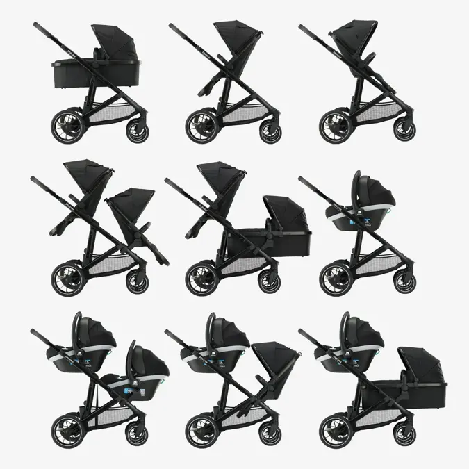 Evy V2 Kinderwagen - Inclusief reiswieg - Deryan