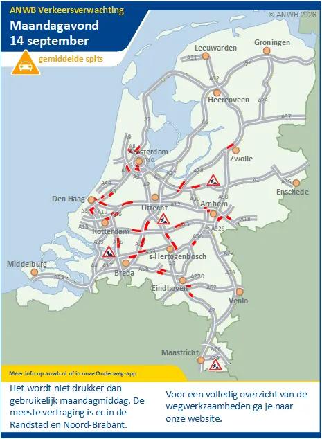 Maandagmiddag wordt het niet drukker dan gebruikelijk.