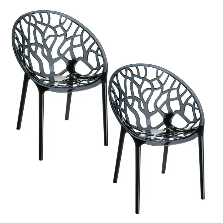 Crystal 2st. zwarte Stoel Garden Impressions