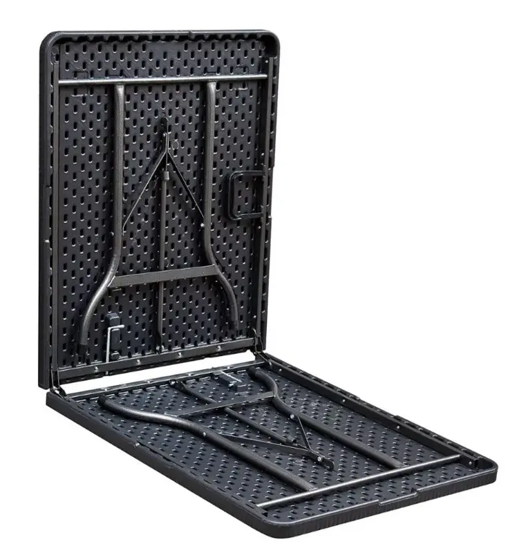 Klaptafel - 180cm - zwart - wicker