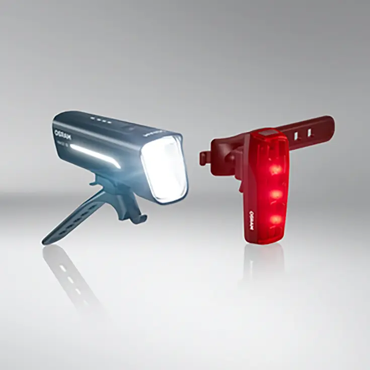 Oplaadbare LED Verlichtingsset 50 LUX voor Fiets