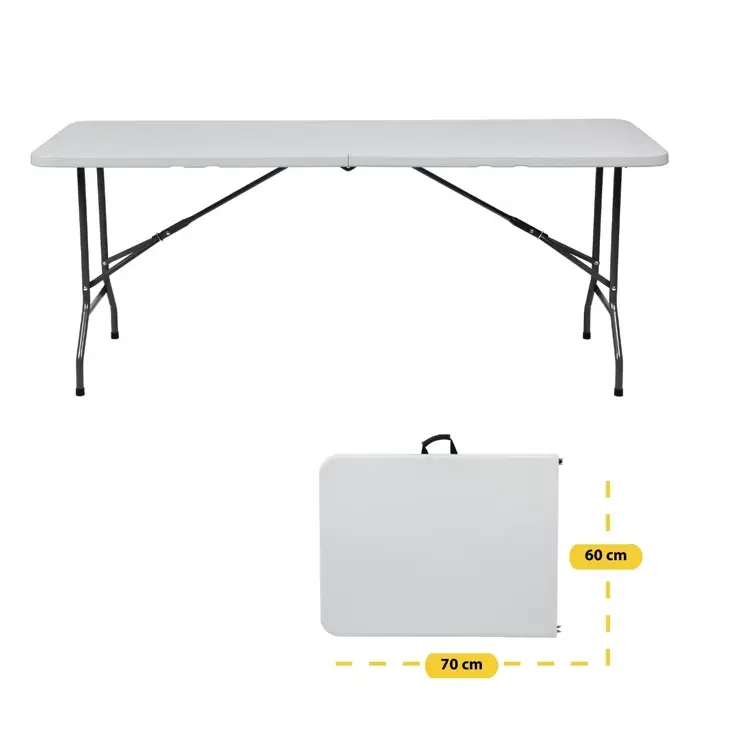BRASQ Inklapbare Vouwtafel - 180x70x74cm