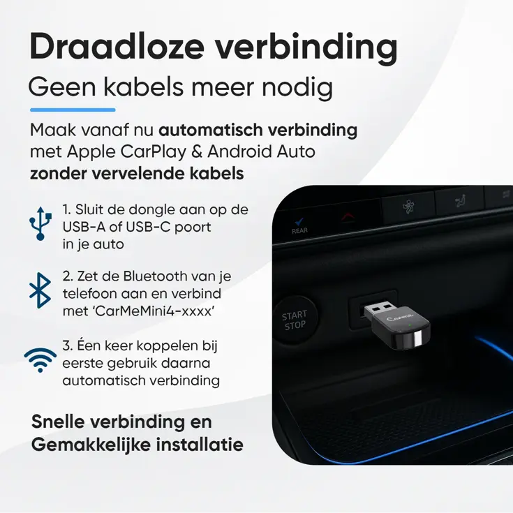 Mini 2-in-1 CarPlay & Android Auto Dongle V3