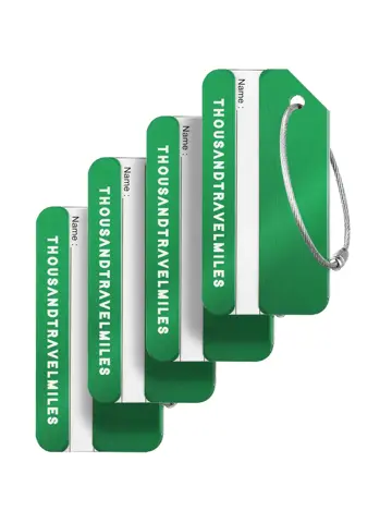 Aluminium kofferlabels – 4 stuks – Groen