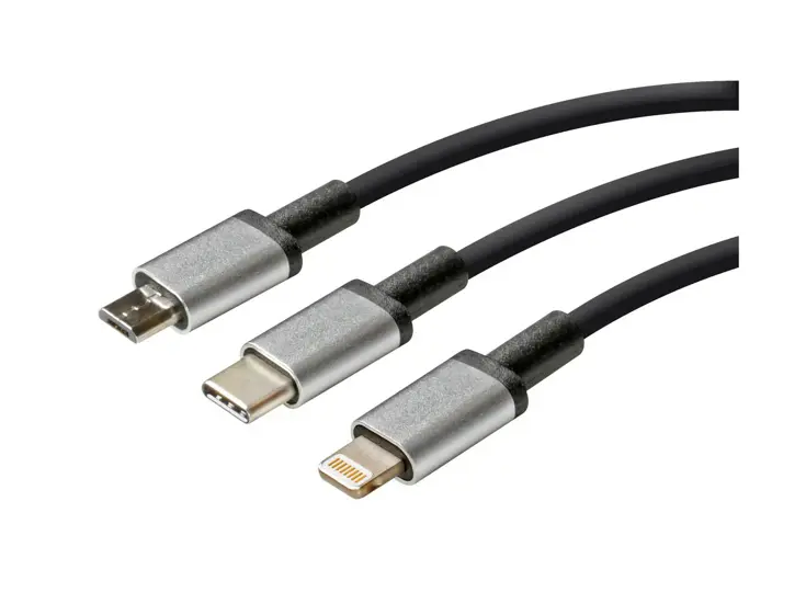 3-in-1 oplaadkabel – 100 cm