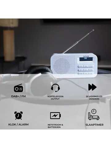 DAB42B  DAB+/FM Radio Wekkerfunctie