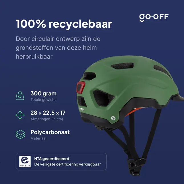 RIDER SMART fietshelm met zonneklep