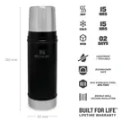 Stanley Classic - Thermosfles zwart