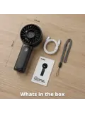 Oplaadbare Handventilator met Powerbank - Zwart