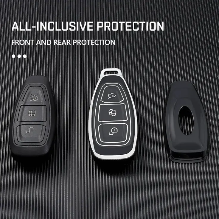 TPU Sleutelhoesje voor Ford zwart K3