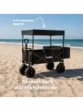 Bolderkar Deluxe met dak - 100L - 130KG - Zwart