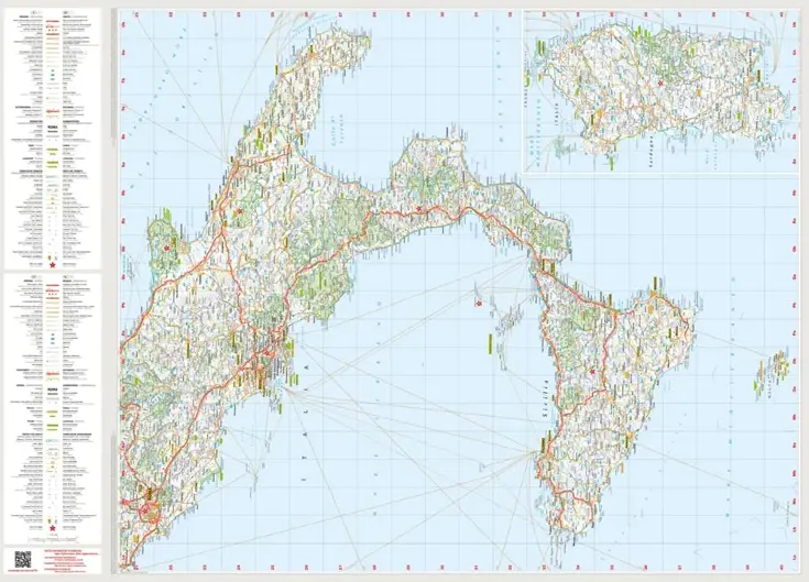 Wegenkaart Italië en Malta