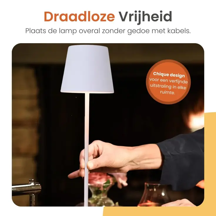 Chroma Tafellamp Oplaadbaar - 38cm - RGBW