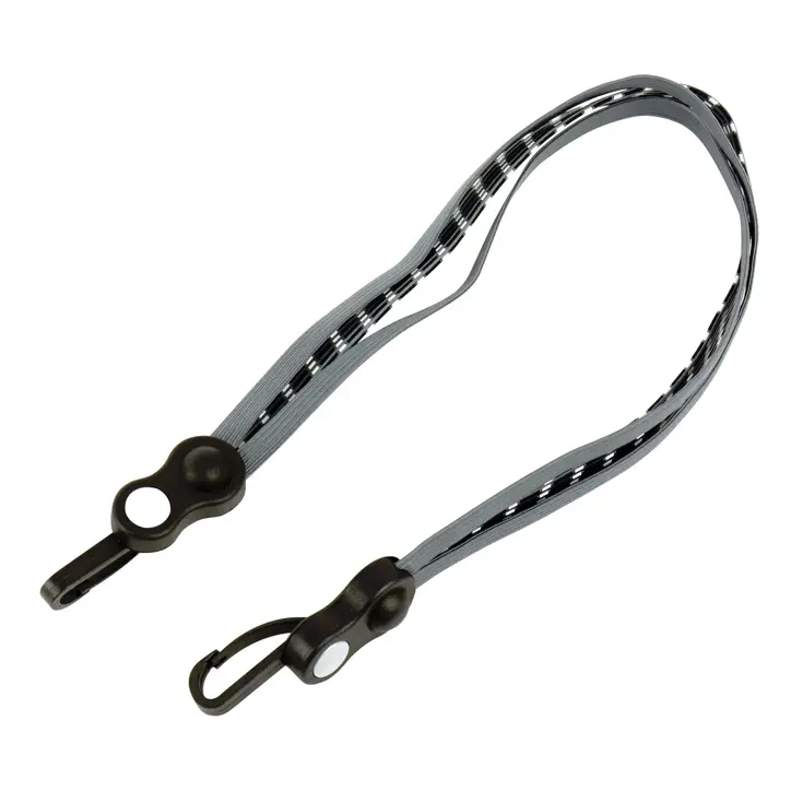 Grijze snelbinder 60cm met kunststof haken