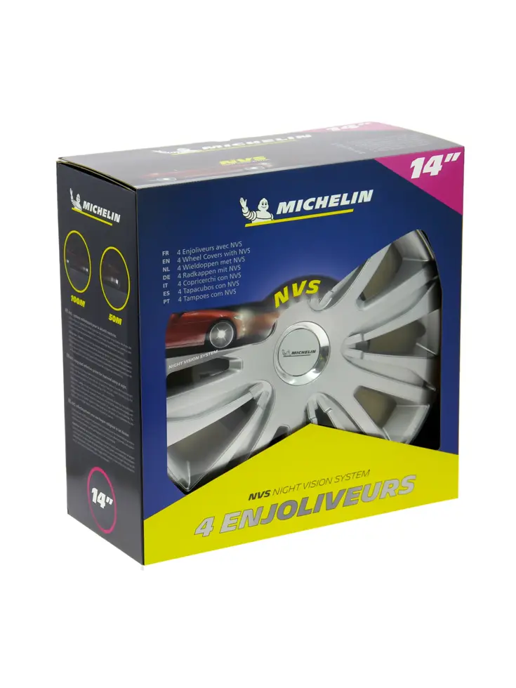 Wieldoppen - 14 inch - chroom - 4 stuks