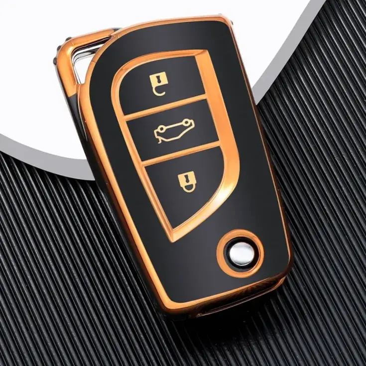 TPU Sleutelhoesje voor Toyota goud C3