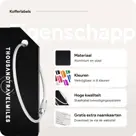 Kofferset 4-delig kofferriem + bagagelabels Zwart