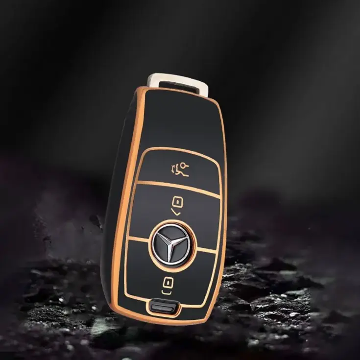 TPU Sleutelhoesje voor Mercedes goud B3