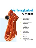 Verlengsnoer 5 m met randaarde voor binnen