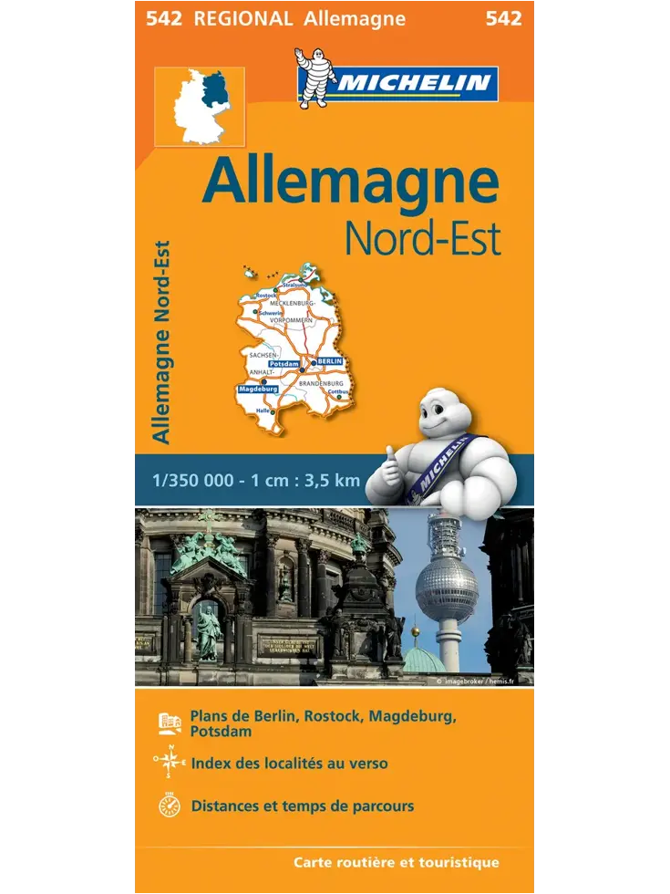 Kaart Regional 542 Duitsland Noord-Oost