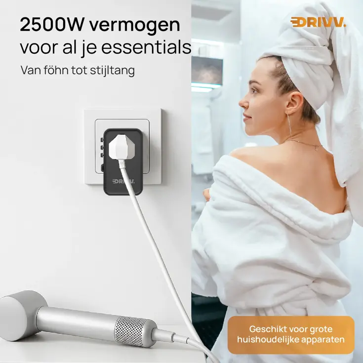 Universele Wereldstekker met kabel - 70W