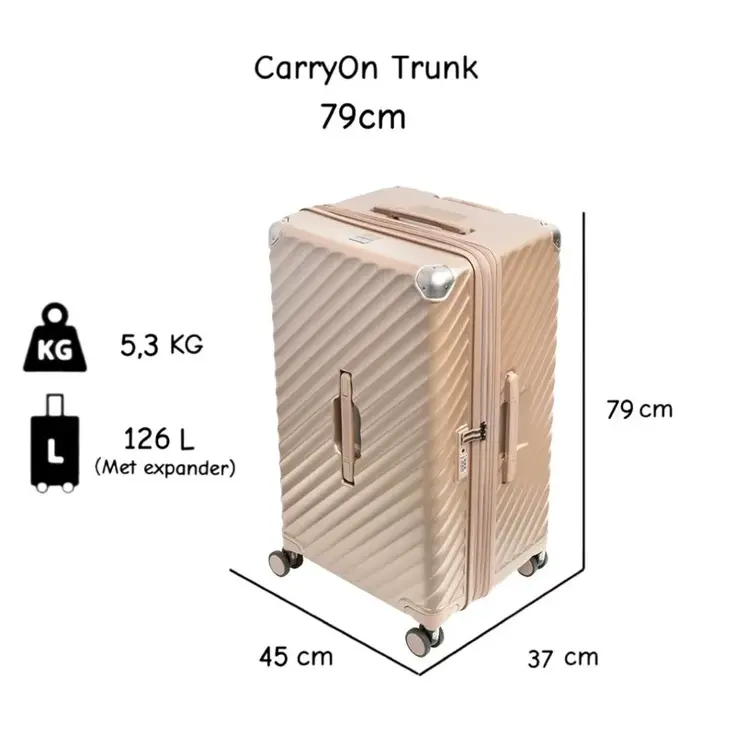 Trunk 79cm Grote harde koffer 126 liter