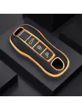 TPU Sleutelhoesje voor Porsche goud B3