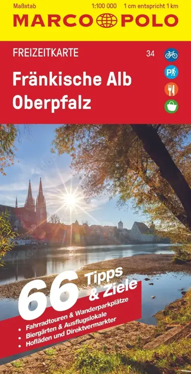 Toeristische kaart FZK 4 Fränkische Alb