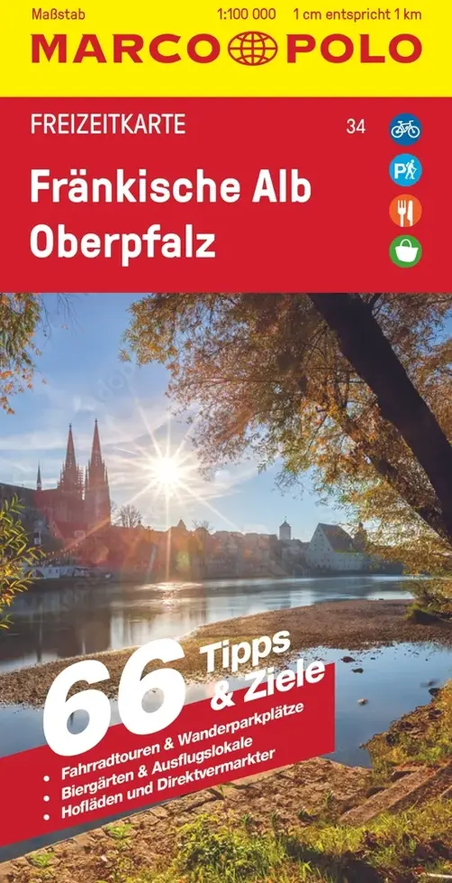 Toeristische kaart FZK 4 Fränkische Alb