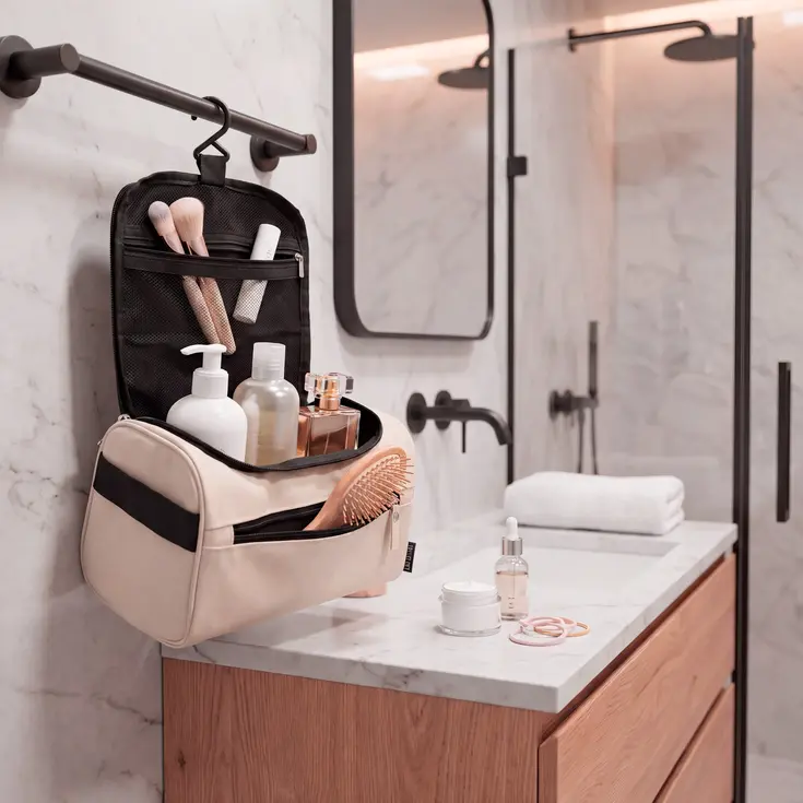 Toilettas met Haak, ruime reis Toilettas 4,5 liter