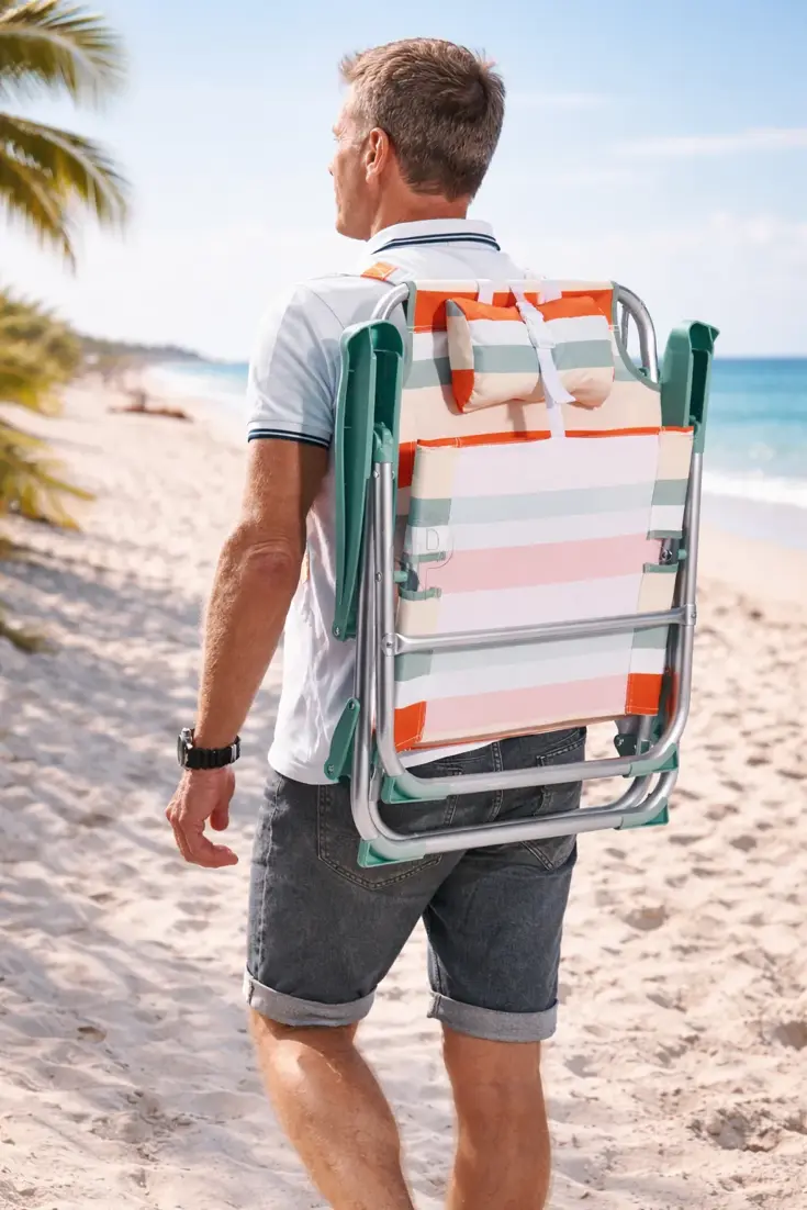 Strandset 3-Delig – stoel + ligbed + Koeltas