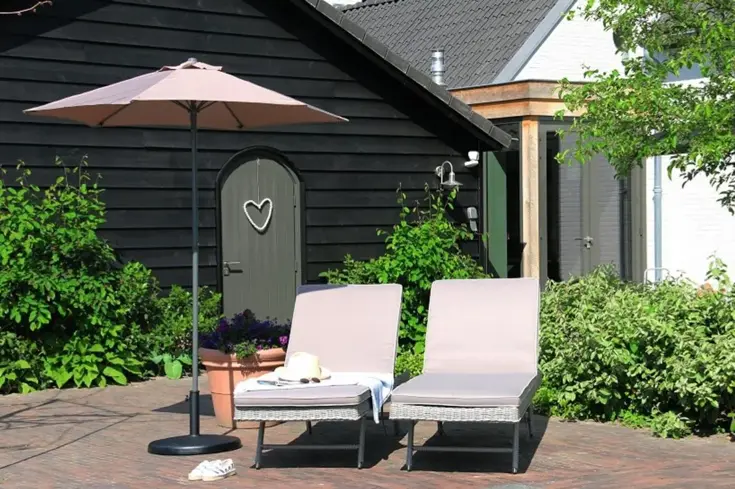 Parasol rond - Ø 200cm - taupe