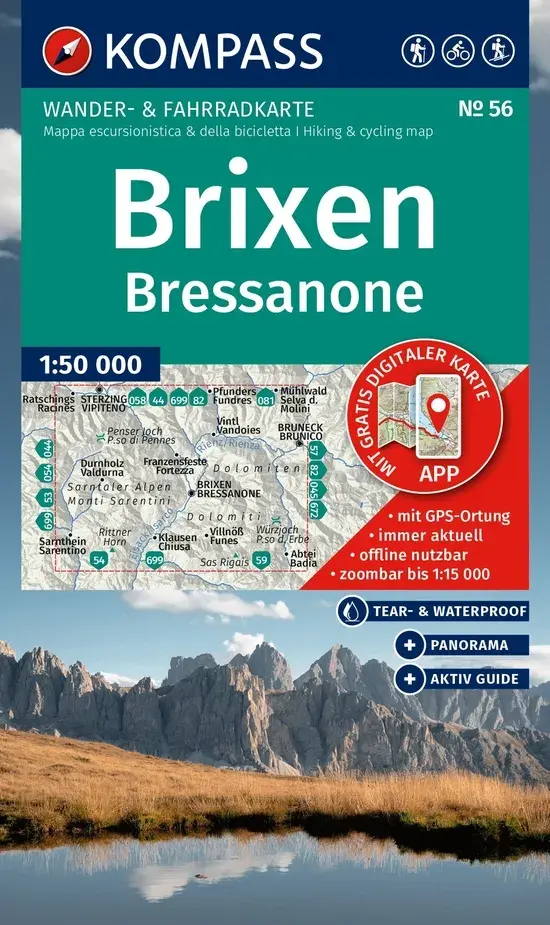 Wandelkaart WK56 Brixen