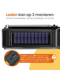 Noodradio - Solar Powerbank 10000mAh - Bluetooth