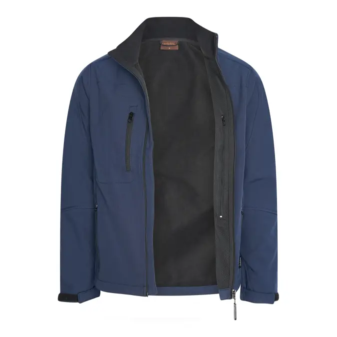 Heren Softshell Zip Jacket Navy Cappuccino Italia